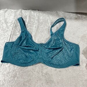Breezies Wild Rose Seamless Underwire Support Bra -Core Blue Size 48DDD